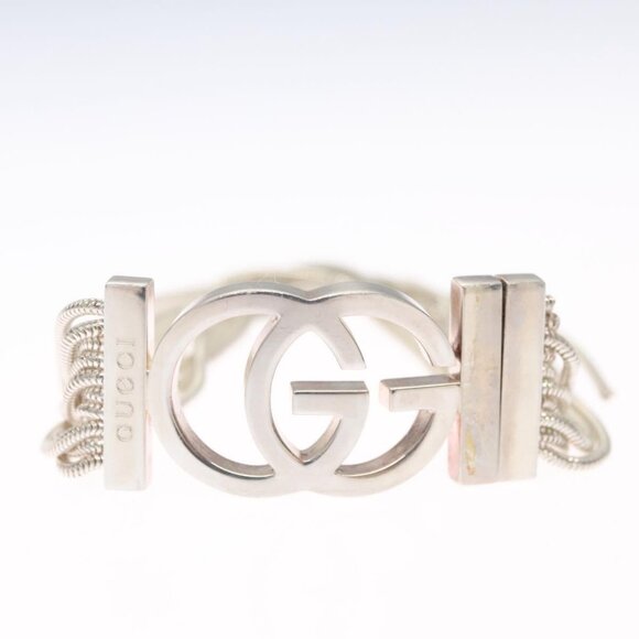 GUCCI Interlocking Bracelet Ag925 Silver Auth - Picture 13 of 14
